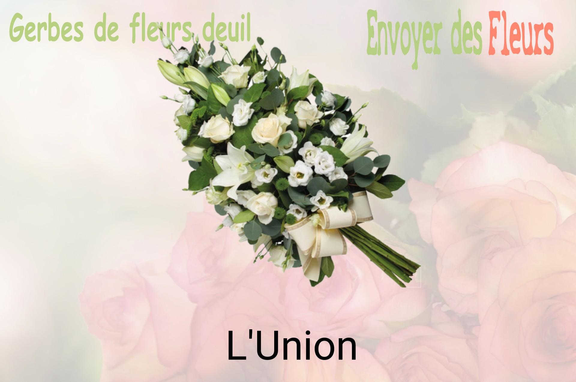 Gerbe de fleurs de deuil livrée à L'Union
